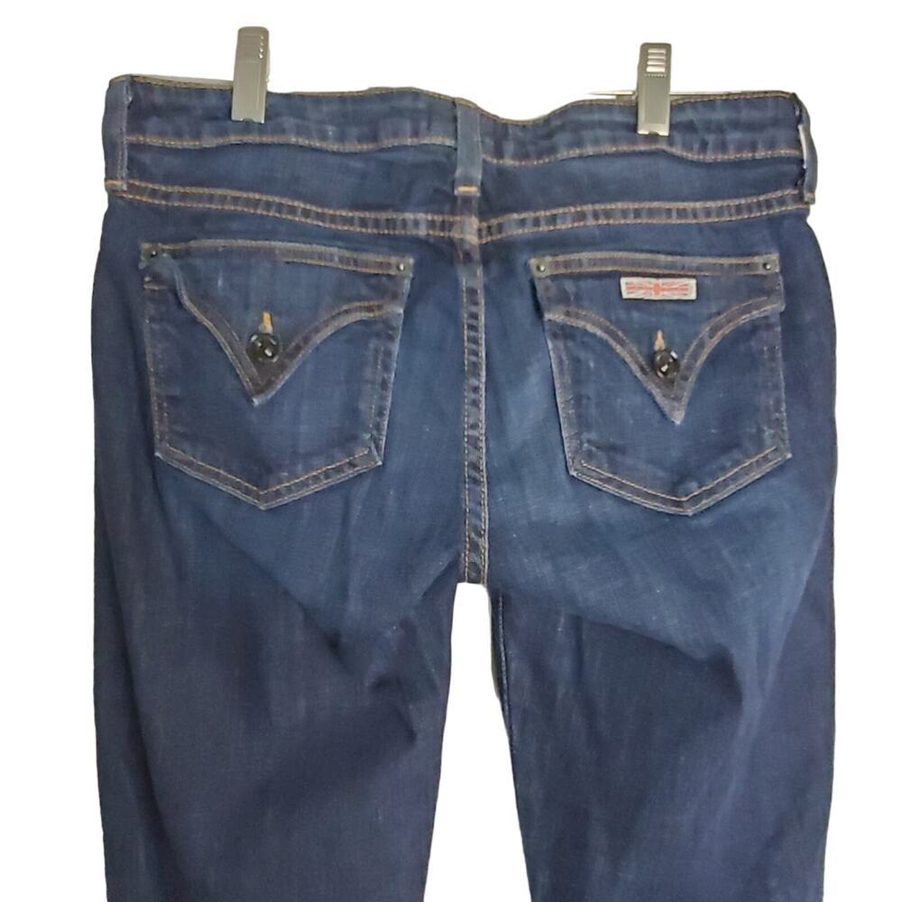 Hudson Jeans Womens Ferris Flare Low Rise Dark Rinse Size 28 Y2K USA Flap Pocket - Picture 6 of 10